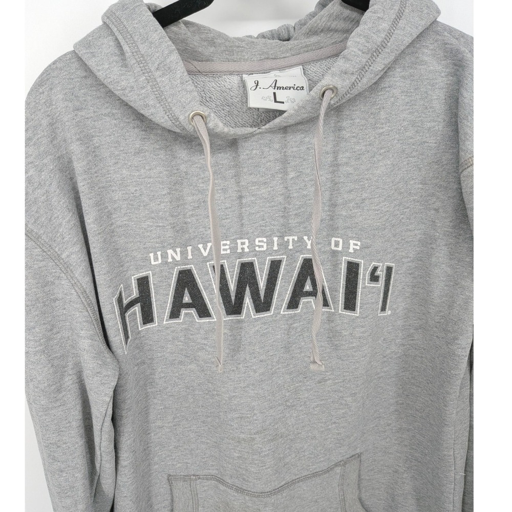 J America University of Hawaii Hoodie Womens Large Gray Metallic Sparkle College
